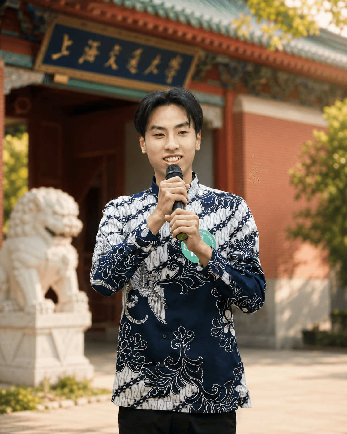 Foto Jeff Richard, penerima beasiswa Wanmei di Shanghai Jiaotong University tahun 2025.