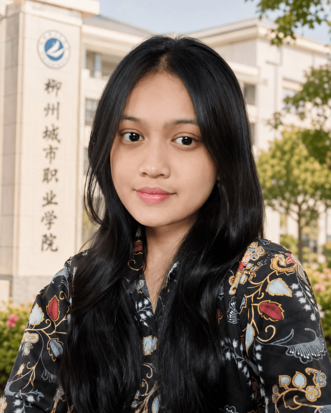 Foto Jessica Manuela Purba, penerima beasiswa Wanmei di Liuzhou City Vocational College tahun 2025.